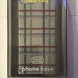 Apple iPhone 6 7 8 Hard Shell Case with Rubber Bumper – Plaid
