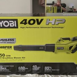 RYOBI 40v 650 CFM  Blower Kit