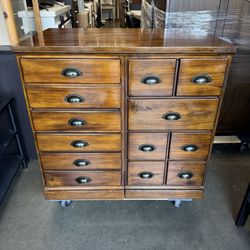 Pottery Barn Printers Buffet / Storage with Filing Cabinet Good Condition 