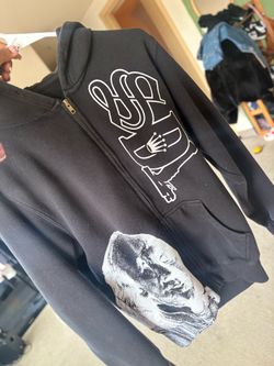 Black SDL zip up size small
