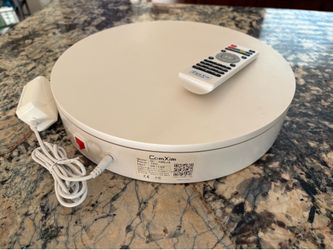 White ComXim Motorized Rotating Turntable