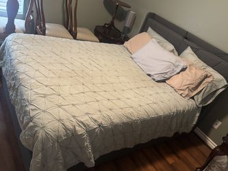 Nice queen bed frame and mattress