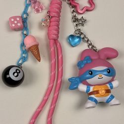 My Melody x Leonardo Bag Charm Keychain 🩷🩵 Hello Kitty x TMNT Collab