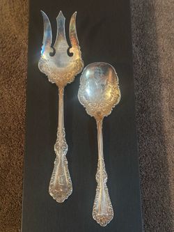 Antique 1906 "Charter Oak" Salad Set, Pattern by 1847 Rogers Bros