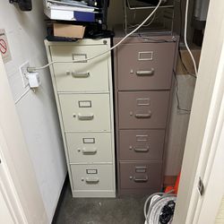 2 tall file cabinets