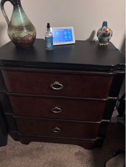 Faux Crocodile and Wood Dresser and Chest of Drawers Set