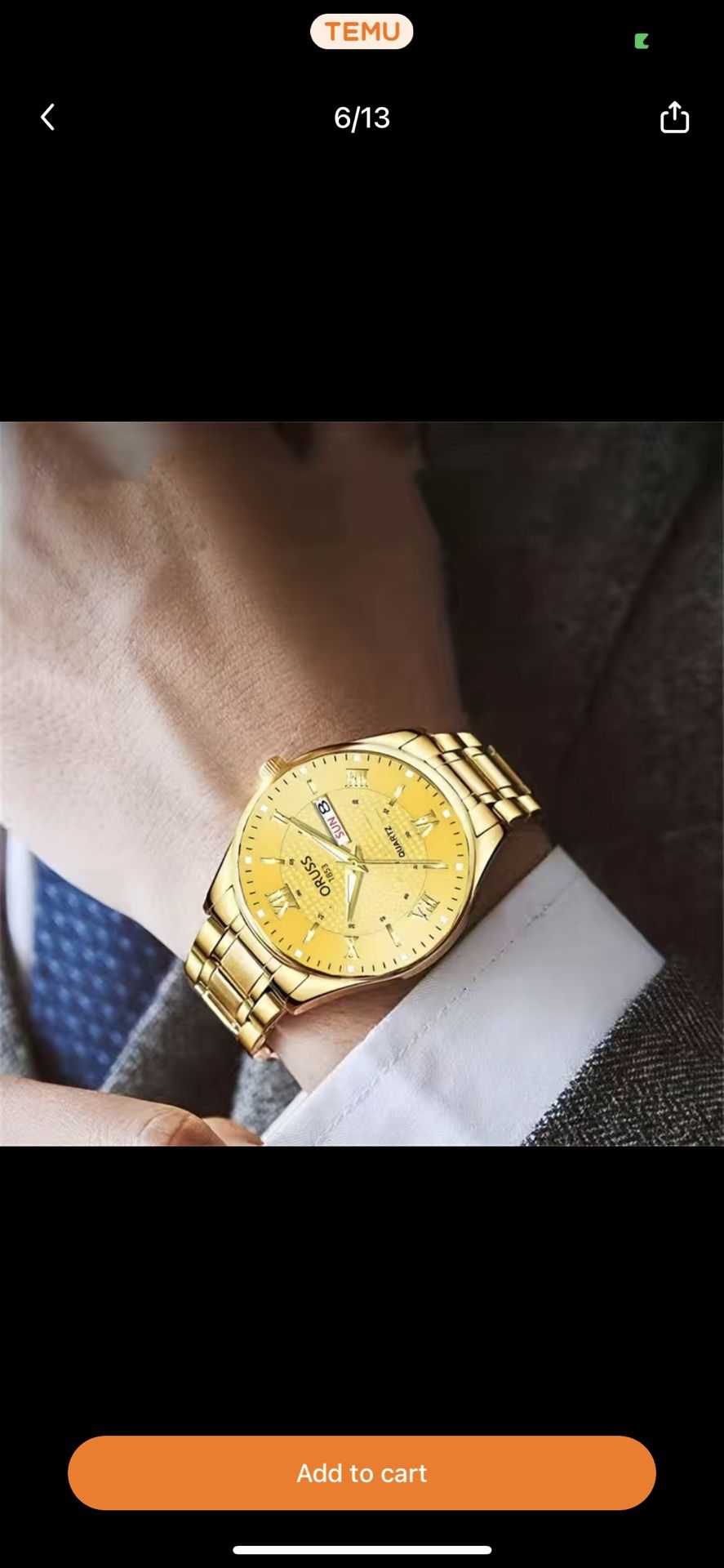 ORUSS High-Grade Waterproof Glow-in-the-Dark Trendy Sports Men's Watch