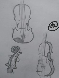VIOLIN-HAND DRAWN ART