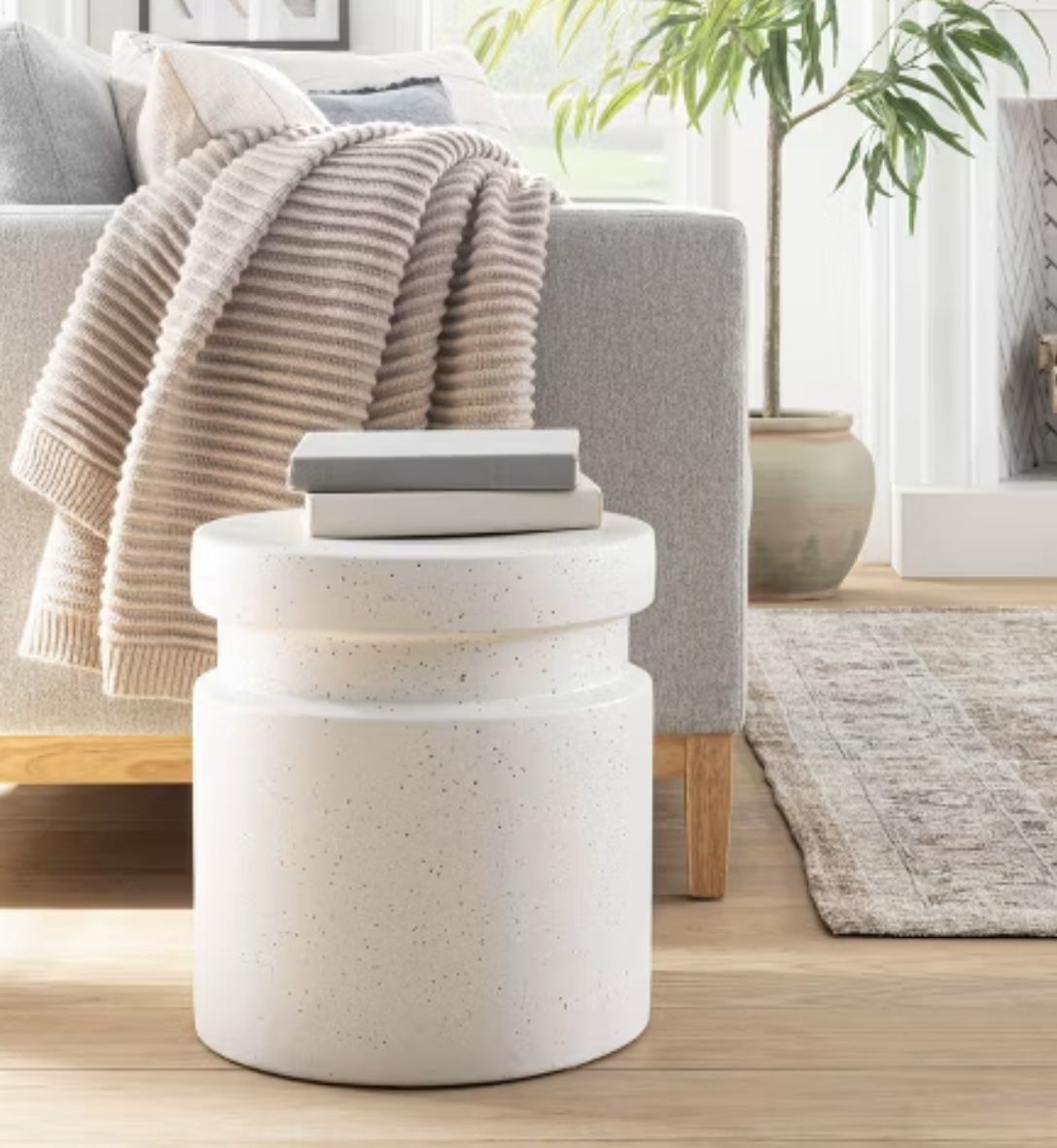 Round Ceramic End Table