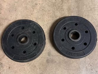 2 1-Inch 2.5 LB Plates Coated Workout, Weight Lifting