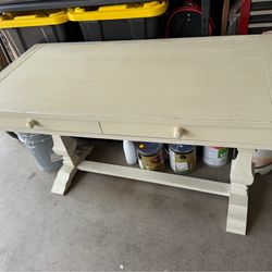 Pier 1 Desk - Solid Pine - Off White