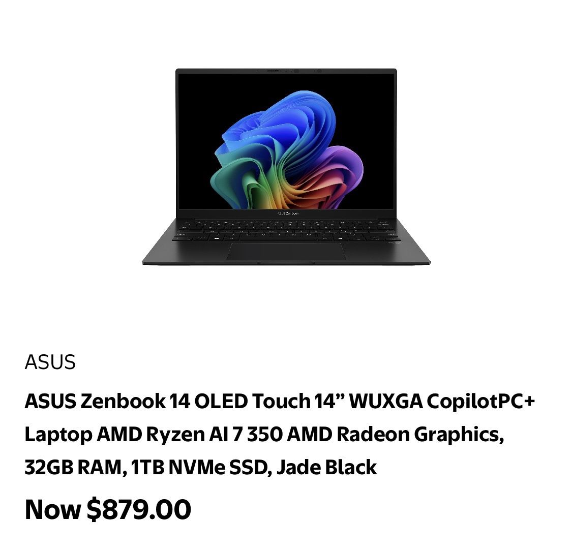 Asus Zen book 14 OLED 1tb