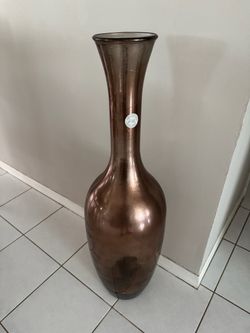 Tall Glass Floor Vase