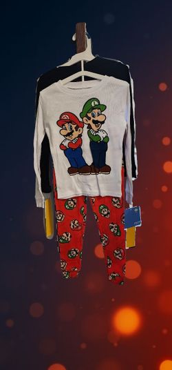 Toddler Boys 4pc Snug Fit Super Mario Cotton Pajamas
