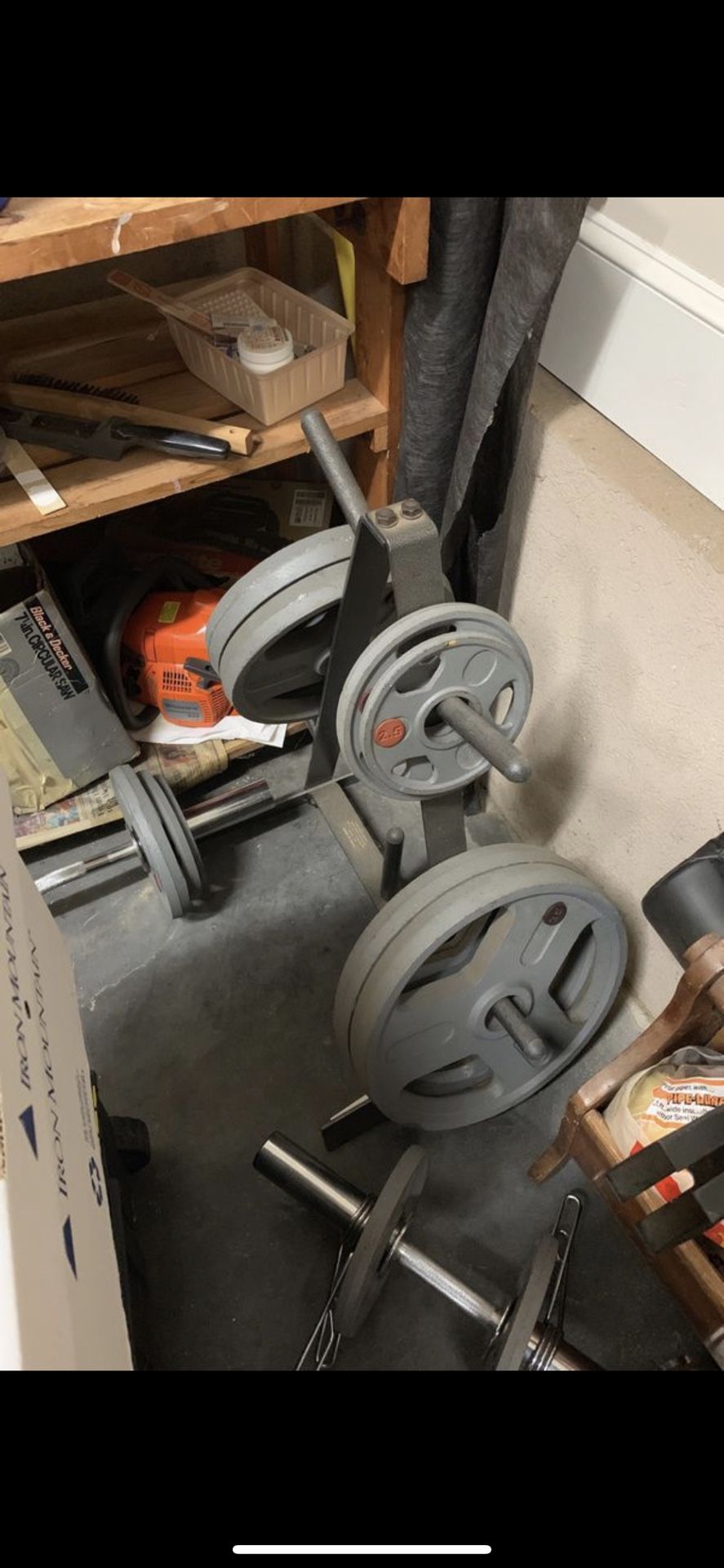 Full Home Gym Weight Set Weider 560) for Sale in Charlotte, NC