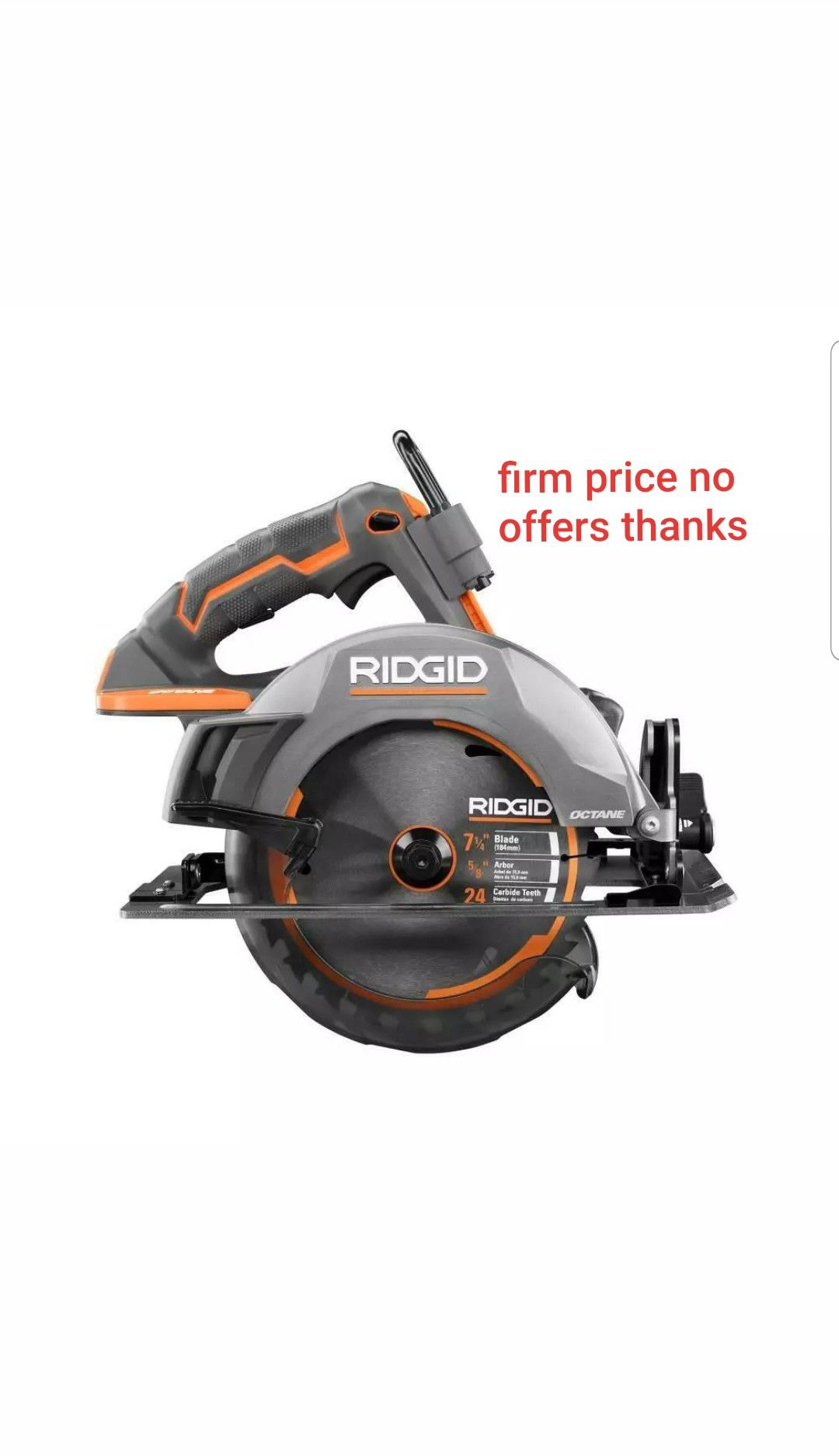 Ridgid Octane R8654B Cordless Brushless 18V 7-1/4" Circular Saw (Tool Only battery or charger not included