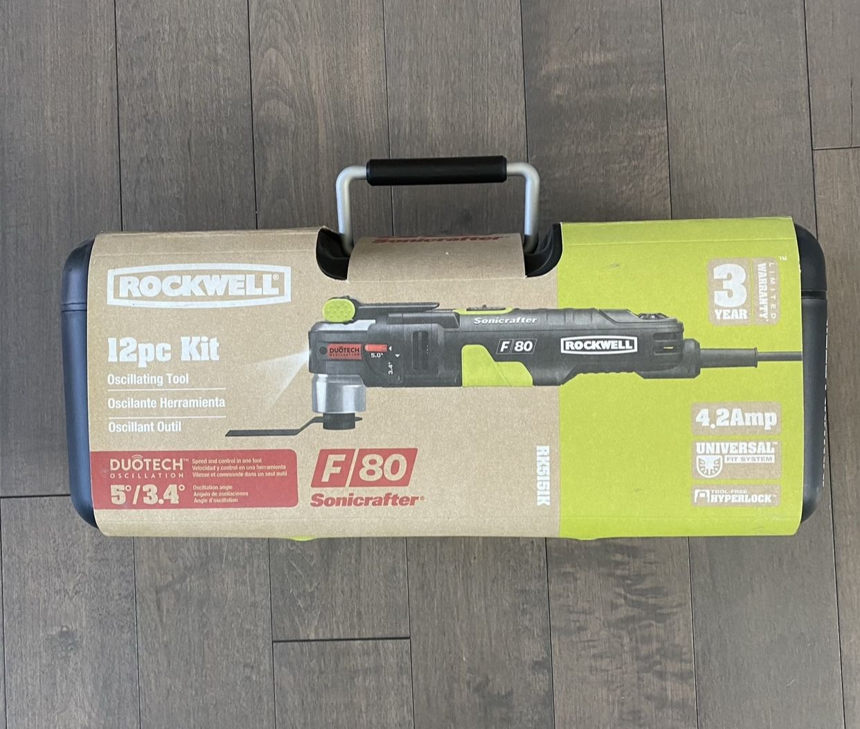 Brand New Rockwell Sonicrafter 12-pc Corded 4.2Amp Oscillating Multi-tool With Hard Case