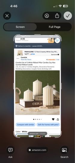 3 white ribbed pillar candles
