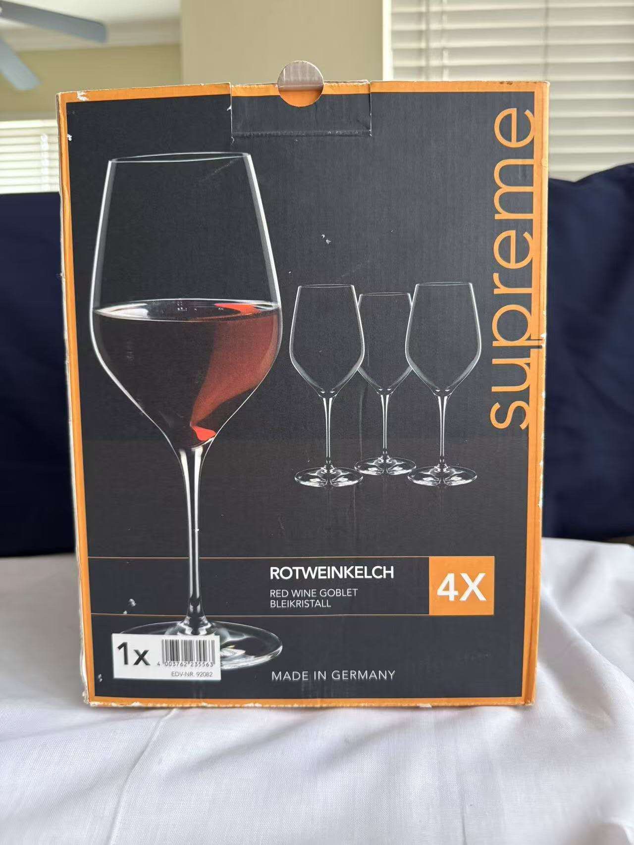 NEW Set of 4 Nachtmann by Riedel Supreme Crystal Red Wine Goblets Glasses - 28 4/7 oz