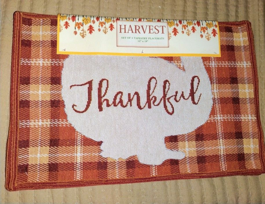 FIRM IN MERCED‼️🍁🍂NEW PLACE MATS SET OF 4 FOR FALL 