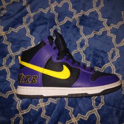 Nike Dunk High Premium EMB "Lakers"  Size 9.5