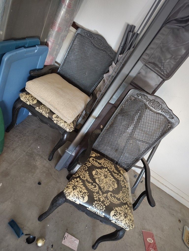 Antique Damask Chairs