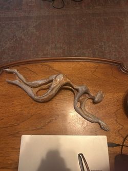Abstract is a fact; Very Midcenturylike Stoneware Abstract Reclining Figurine: