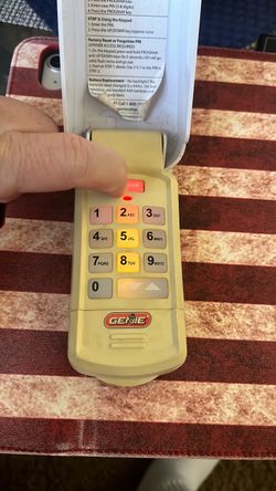 Genie garage opener keypad