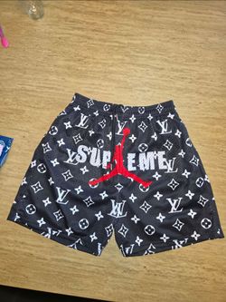 CUSTOM Supreme x LV x Jordan Graphic Mesh Shorts