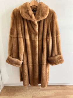 Light brown natural mink coat