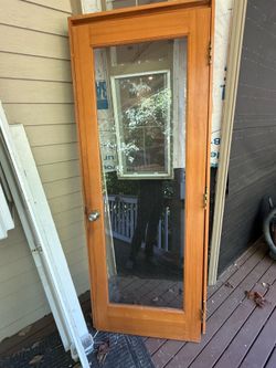 Interior wood door 30” with glass