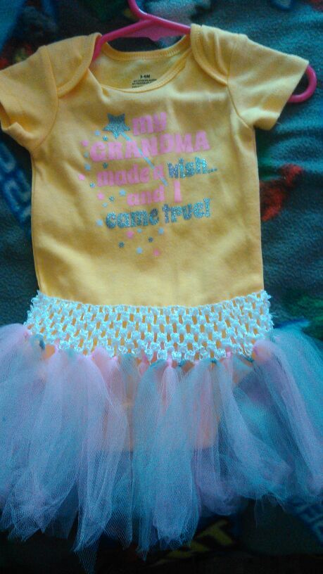 3-6 months handmade tulie onesie dress