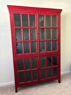 Red Antique Cabinet