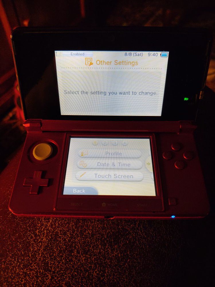 Nintendo 3DS red flame