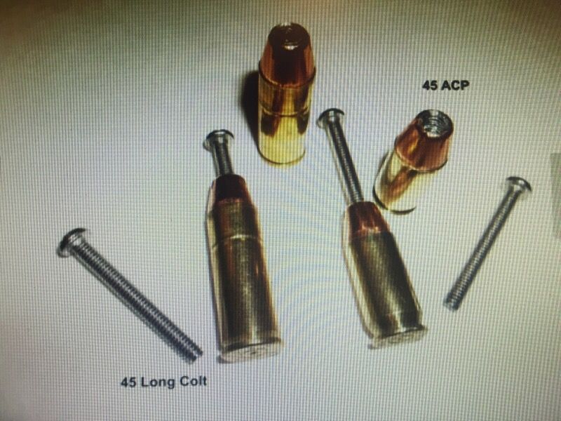45 Long Colt or 45 ACP Bullet Drawer Pulls/Cabinet Knobs