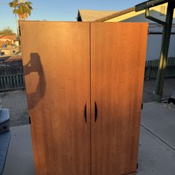 Rolling Wardrobe / Mobile Closet Cabinet (48”W x 23.5”D x 72”H) — Perfect for Home or Garage