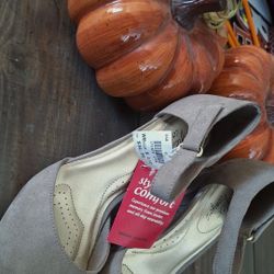 Tan Pair And Black High Heels Never Worn