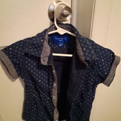 Perry Ellis Short Sleeve Button Down Shirt  3T