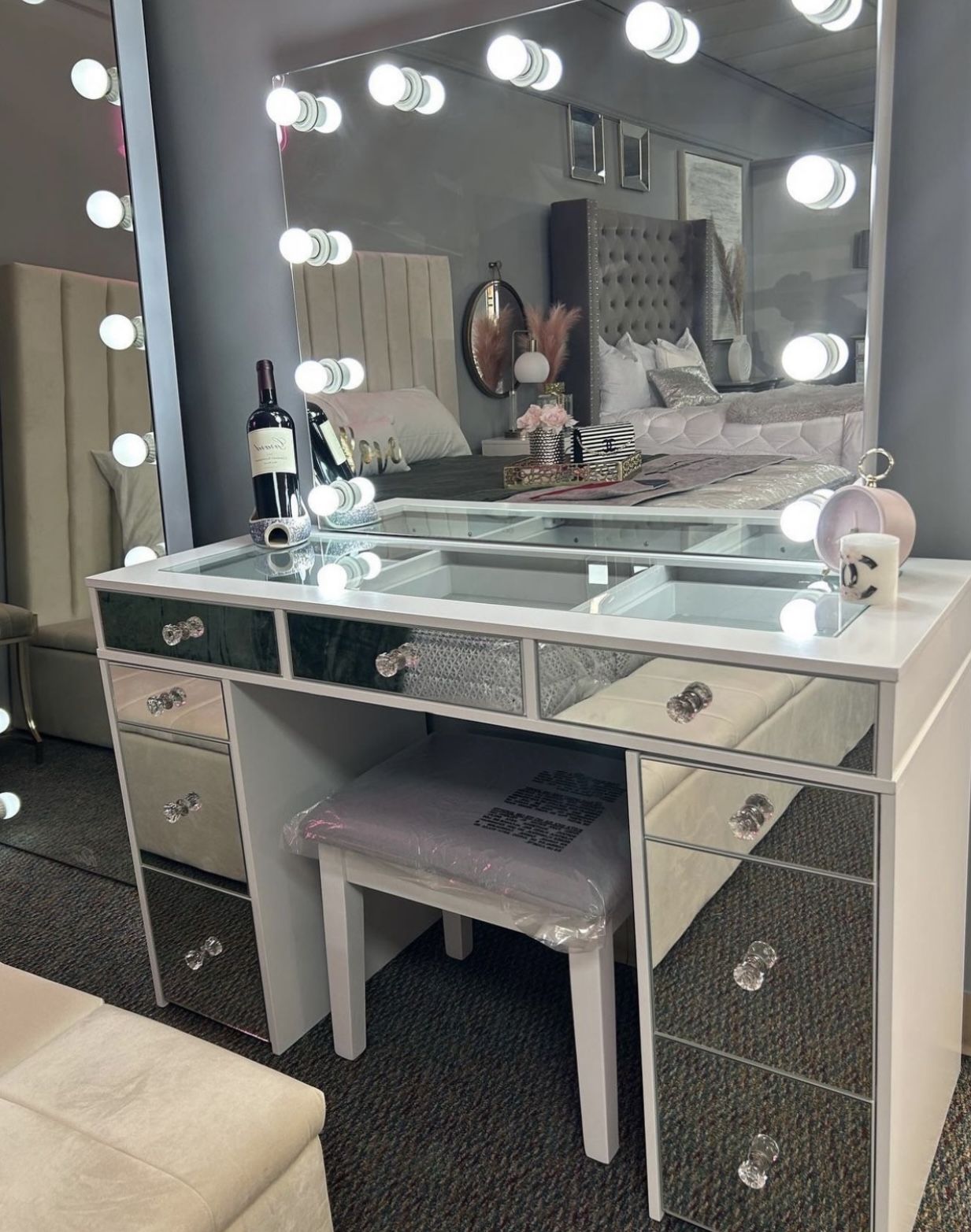 Mirror White Makeup Vanity 🔥buy Now Pay Later 