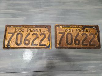 Antique Pa License Plates