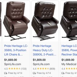 Pride Heritage Heavy Duty LC-358L Lift Chair 