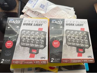 Two new sealed flood lights type S elevate 6x4 flood work light auto