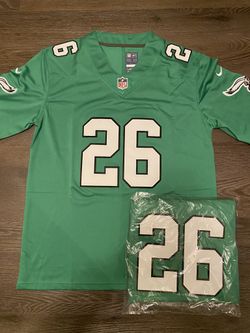 Men's Philadelphia Eagles Saquon Barkley Kelly Green Alternate Game Jersey🏈