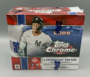2026 Topps Chrome Baseball MLB Jumbo Box (2 Autographs Per Box) NEW/SEALED