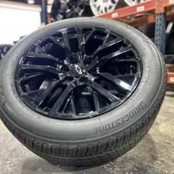 4X BRAND NEW 22" GMC Yukon Sierra OEM Chevy Silverado Tahoe 5903 wheels Bridgestone 275/50R22 100% 