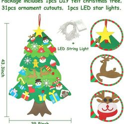 Christmas Decorations Felt Christmas Tree With Led Light