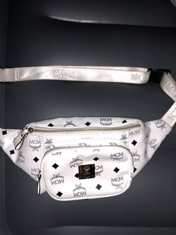 White mcm fanny clearance pack
