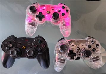 PS3 PDP Afterglow GameStop Wireless Controllers Bundle