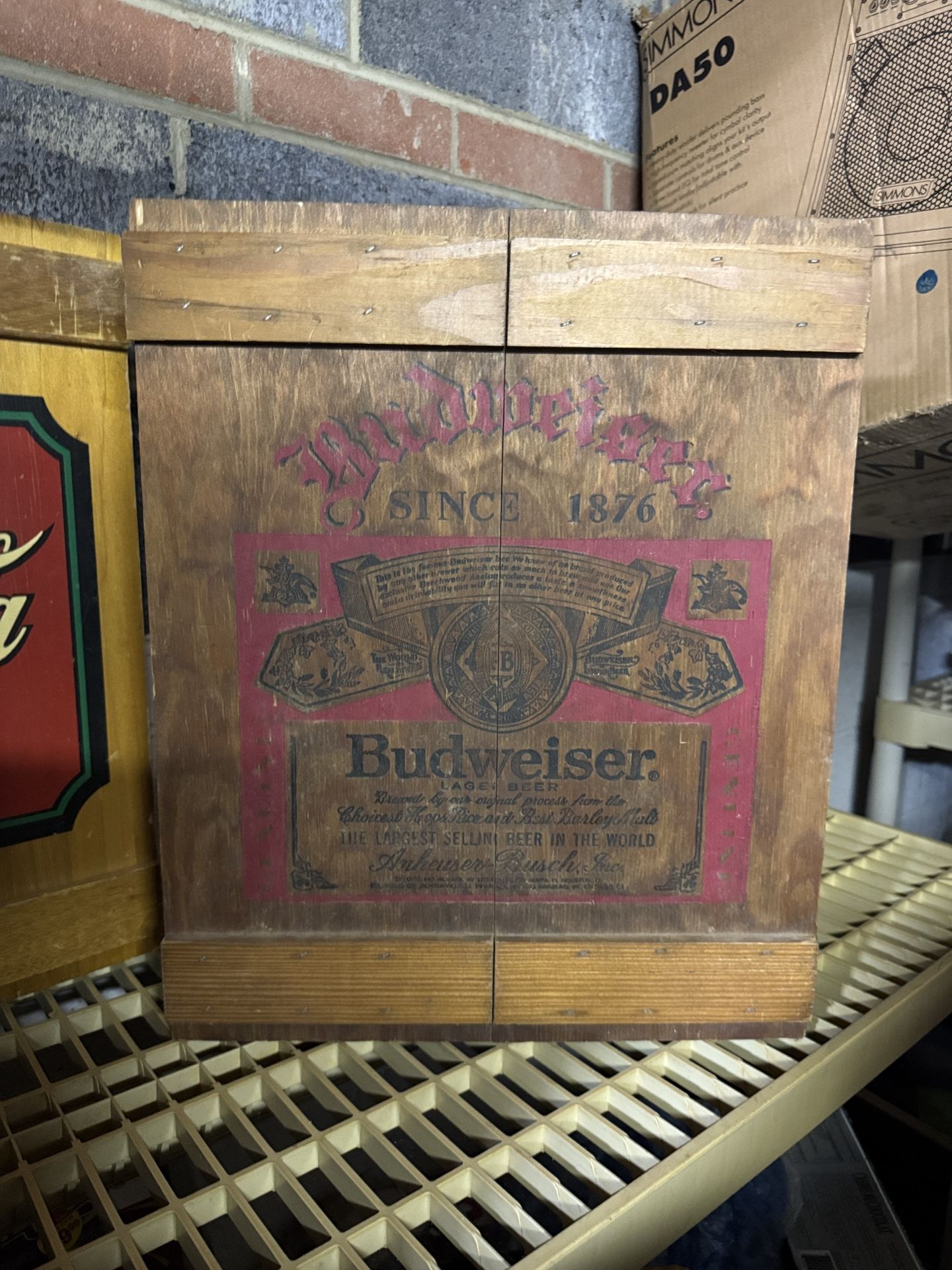 Vintage Budweiser wooden crate/box