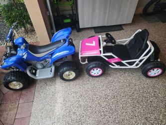 Kids Ride-On Yamaha ATV and Go-Kart Bundle